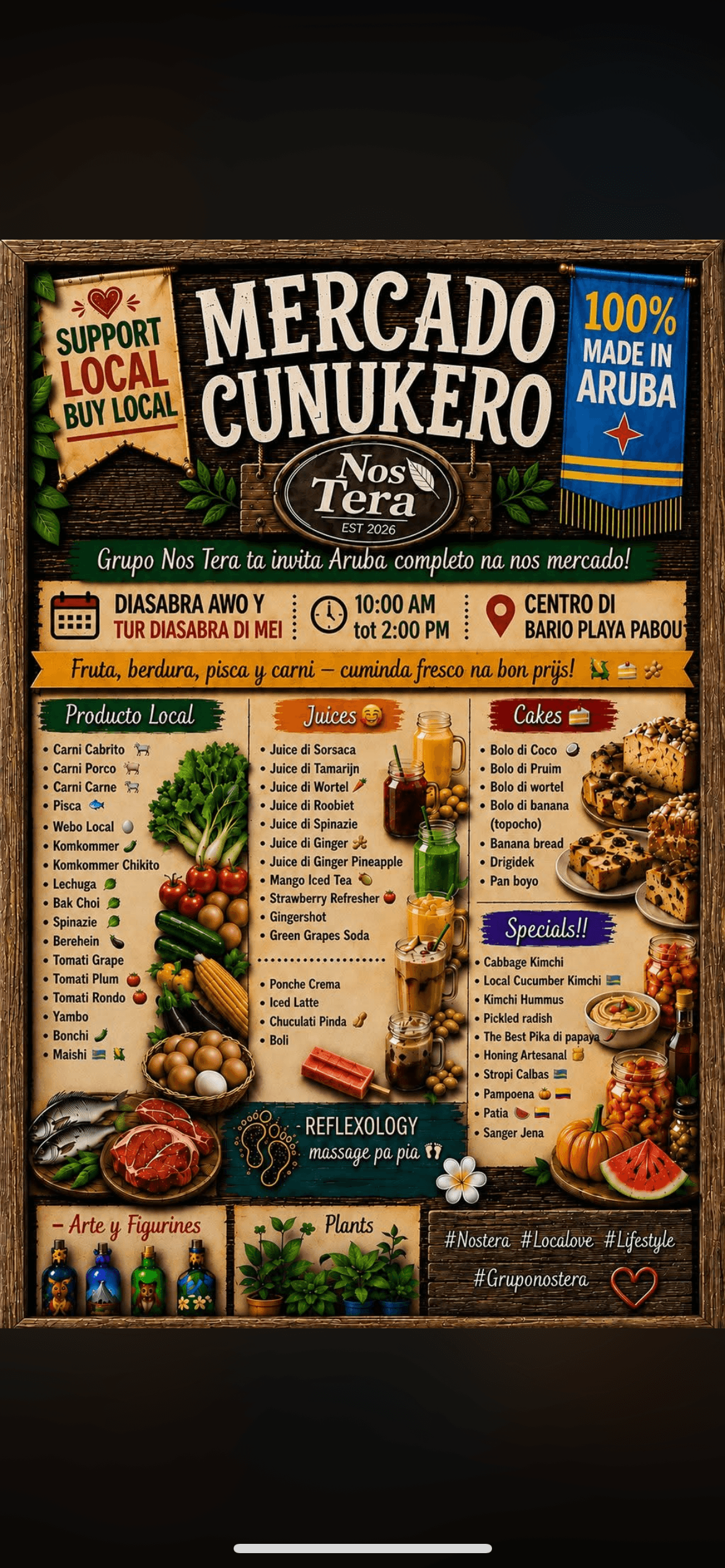 Mercado Cunukero by Grupo Nos Tera, the weekly farmers market in Aruba